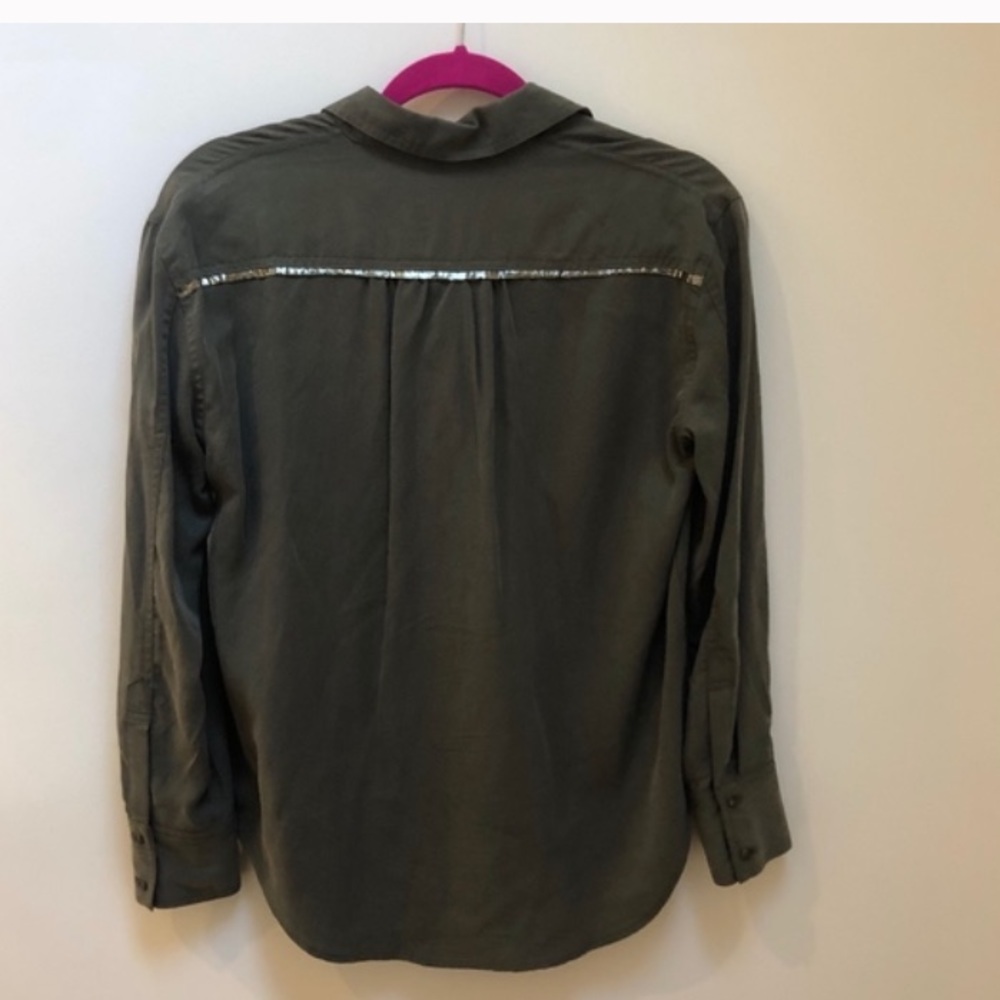 Off Campus Button Down Olive Shirt - image 5